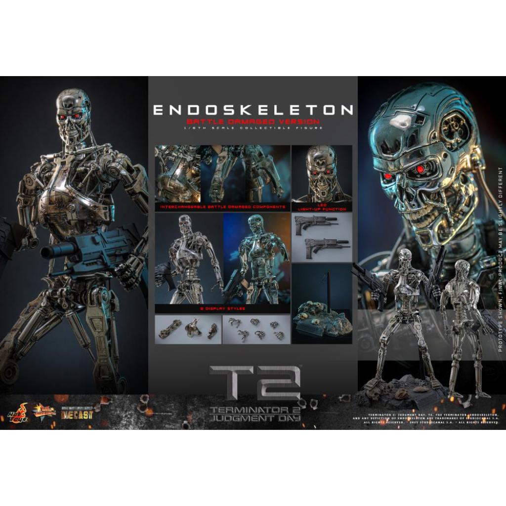 MMS840D77 - Terminator 2: Judgment Day - 1/6th scale Endoskeleton (Battle Damaged Version) Collectible Figure