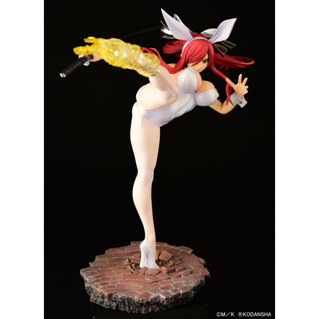 Fairy Tail - Erza Scarlet High Kick Ver. White Bunny Figurine