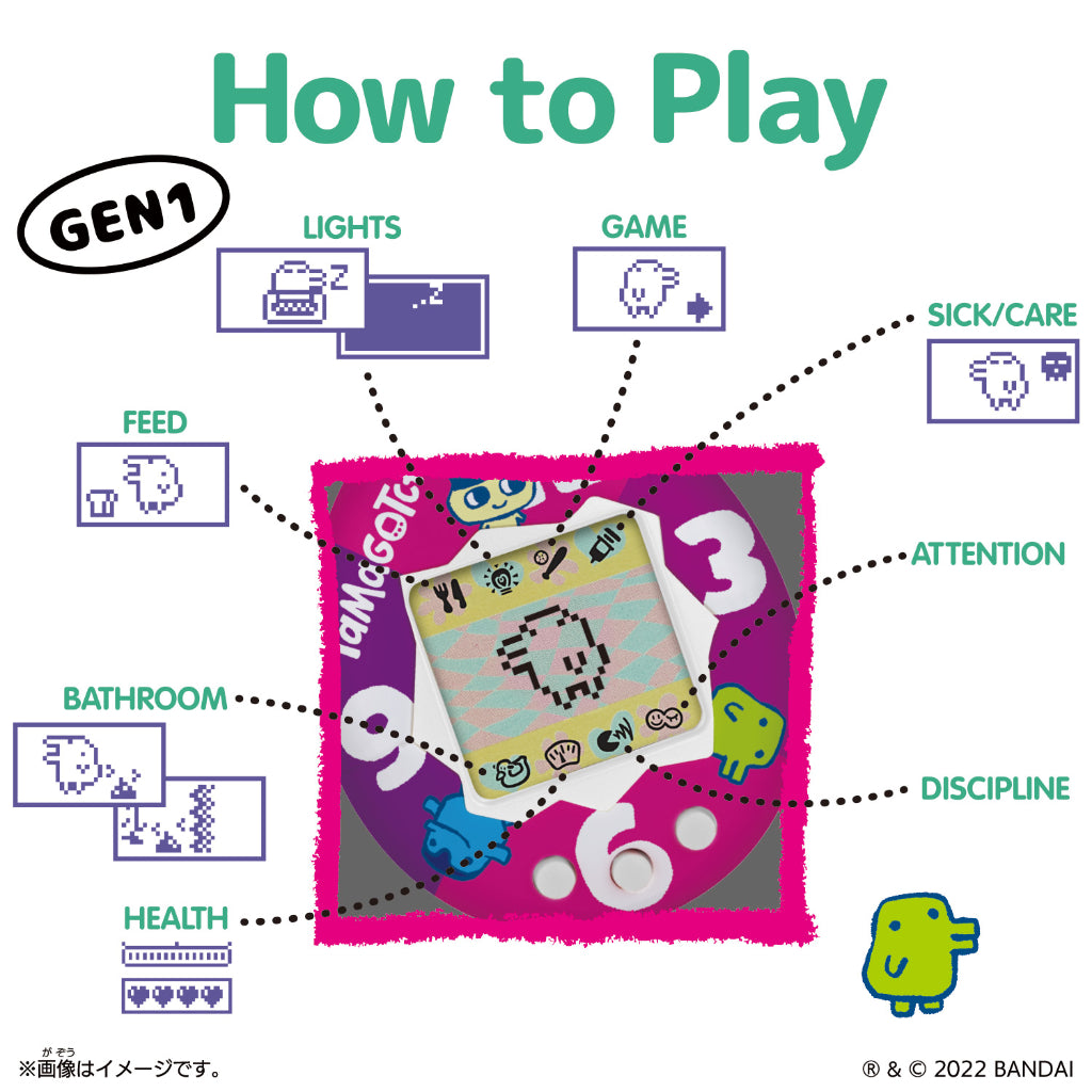 Bandai Original Tamagotchi Gen 1 - Celebration Egg