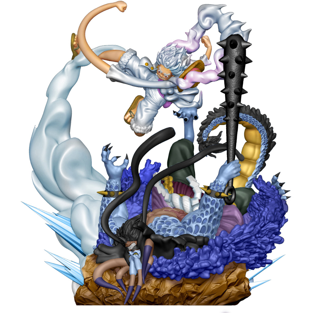 Megahouse One Piece Petitrama Logbox Re Birth Gear 5 Special Set