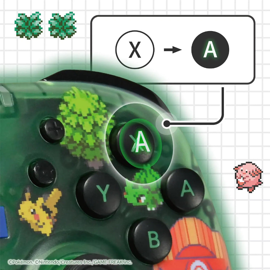 HORI Wired HORIPAD Turbo (Pokemon Pixel Green) for Nintendo Switch 2 (NSX-229A)