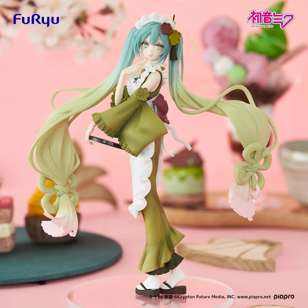 FuRyu Hatsune Miku Matcha Parfait Sakura Sweet Sweets Exceed Creative Figure