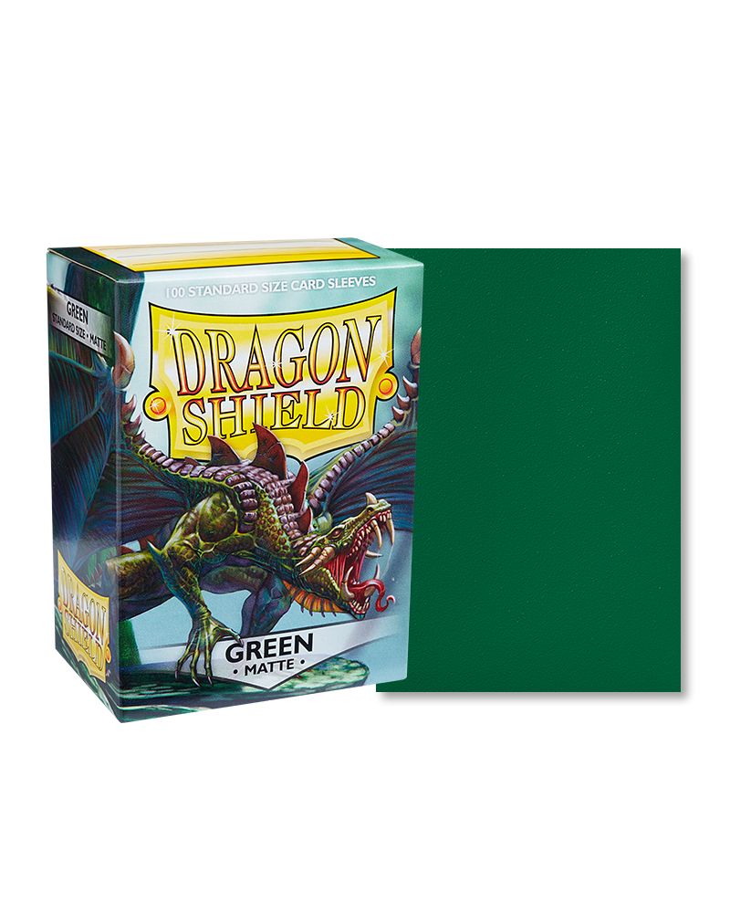 Dragon Shield Matte Sleeves 100CT - Green (Standard Size)