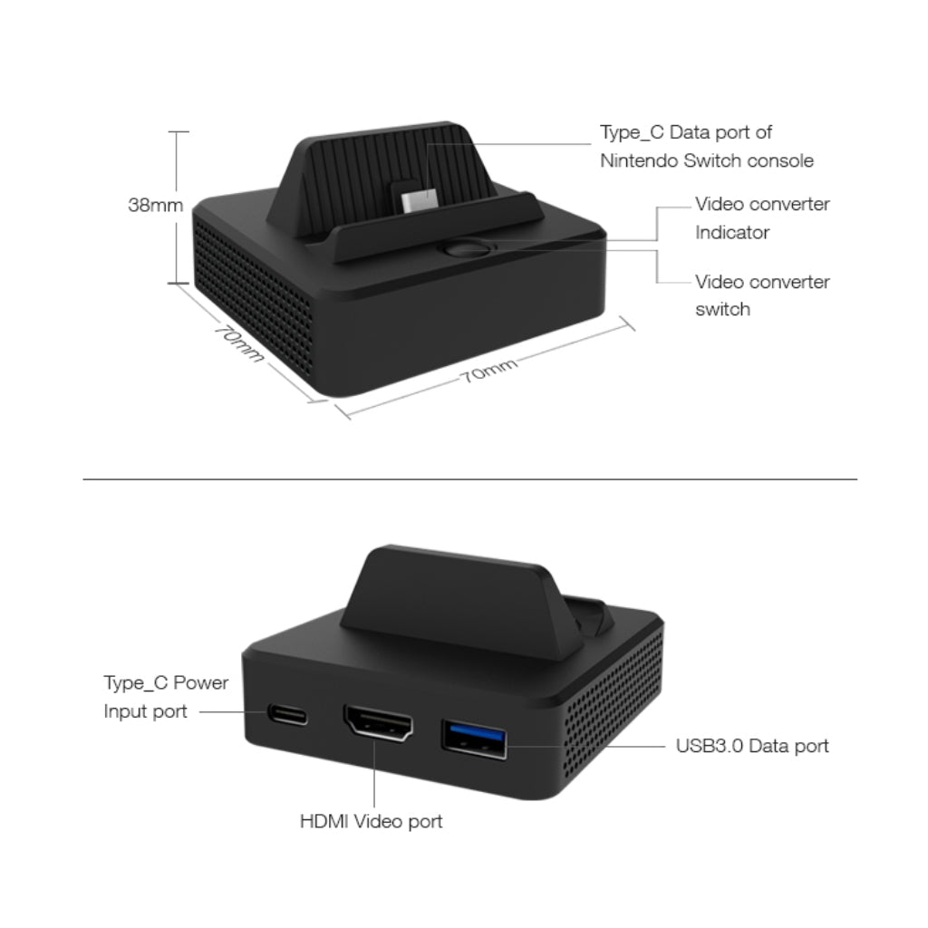 DOBE NSW Video Converter Dock For NS HDMI Adapter (TNS-1828)