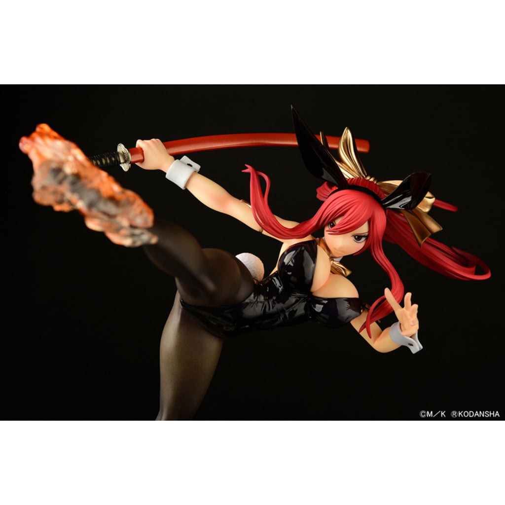 ORCATOYS Fairy Tail - Erza Scarlet High Kick Ver. Black Bunny Figurine