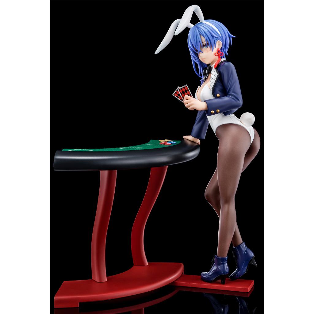 The Demon Sword Master Of Excalibur Academy - Sakuya Sieglinde Wearing Lapis Lazuli Blue Bunny Costume With Nip Slip Gimmick System Figurine