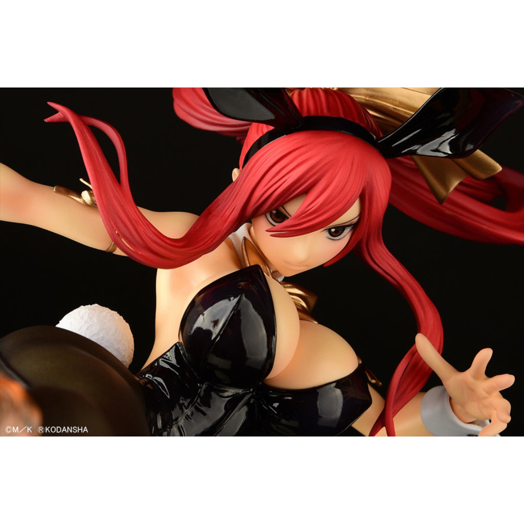 ORCATOYS Fairy Tail - Erza Scarlet High Kick Ver. Black Bunny Figurine