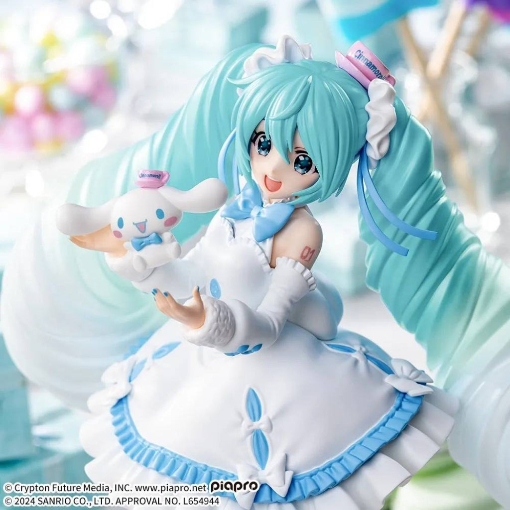 Sega Hatsune Miku Cinnamoroll White Dress Ver. Luminasta Figure