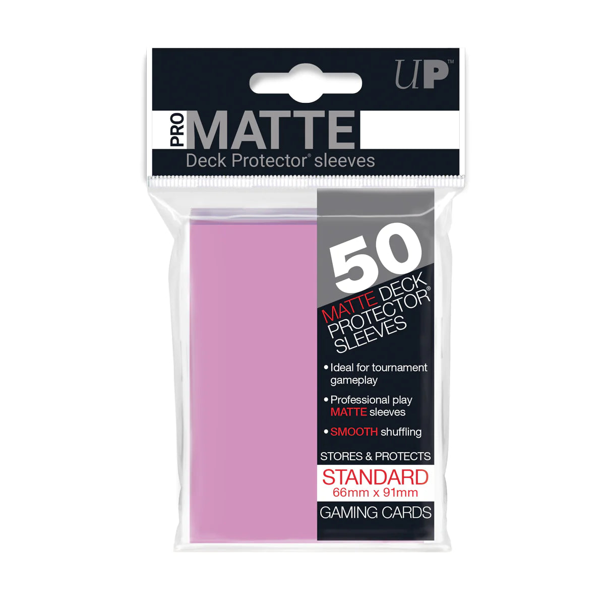 Ultra Pro Deck Protector Matte Pink 50CT (Standard Size)