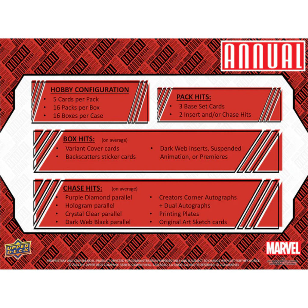 Upper Deck 2023-24 Marvel Annual Hobby Box (UD36195)