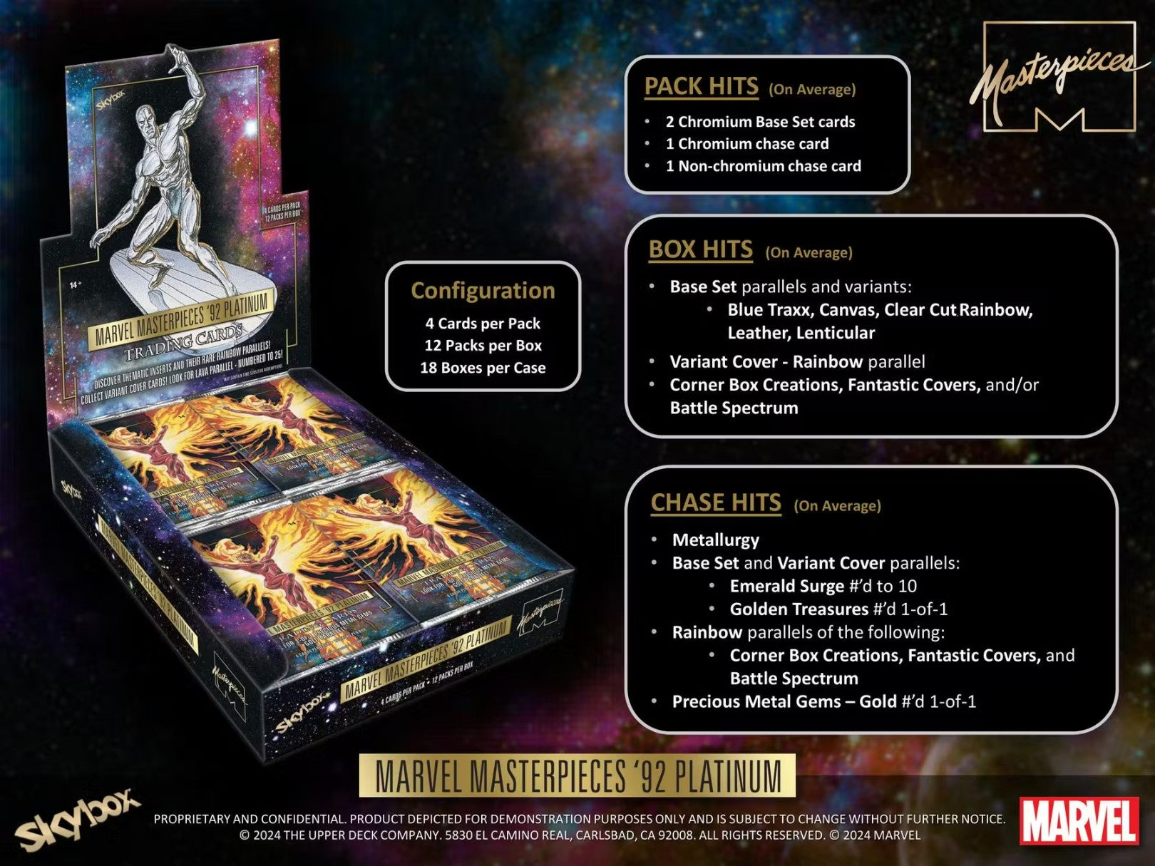 Upper Deck Marvel Masterpieces 92 Platinum Hobby (UD16599) (12/Box)