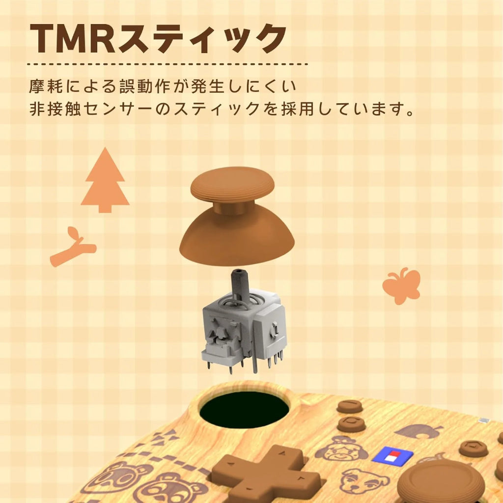 HORI HORIPAD Turbo Wireless Animal Crossing: New Horizons Series for Nintendo Switch 2 - Brown (NSX-205A)