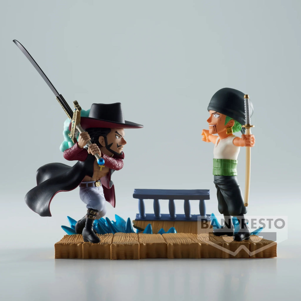 Banpresto Roronoa Zoro Vs Dracule Mihawk Wcf Log Stories One Piece