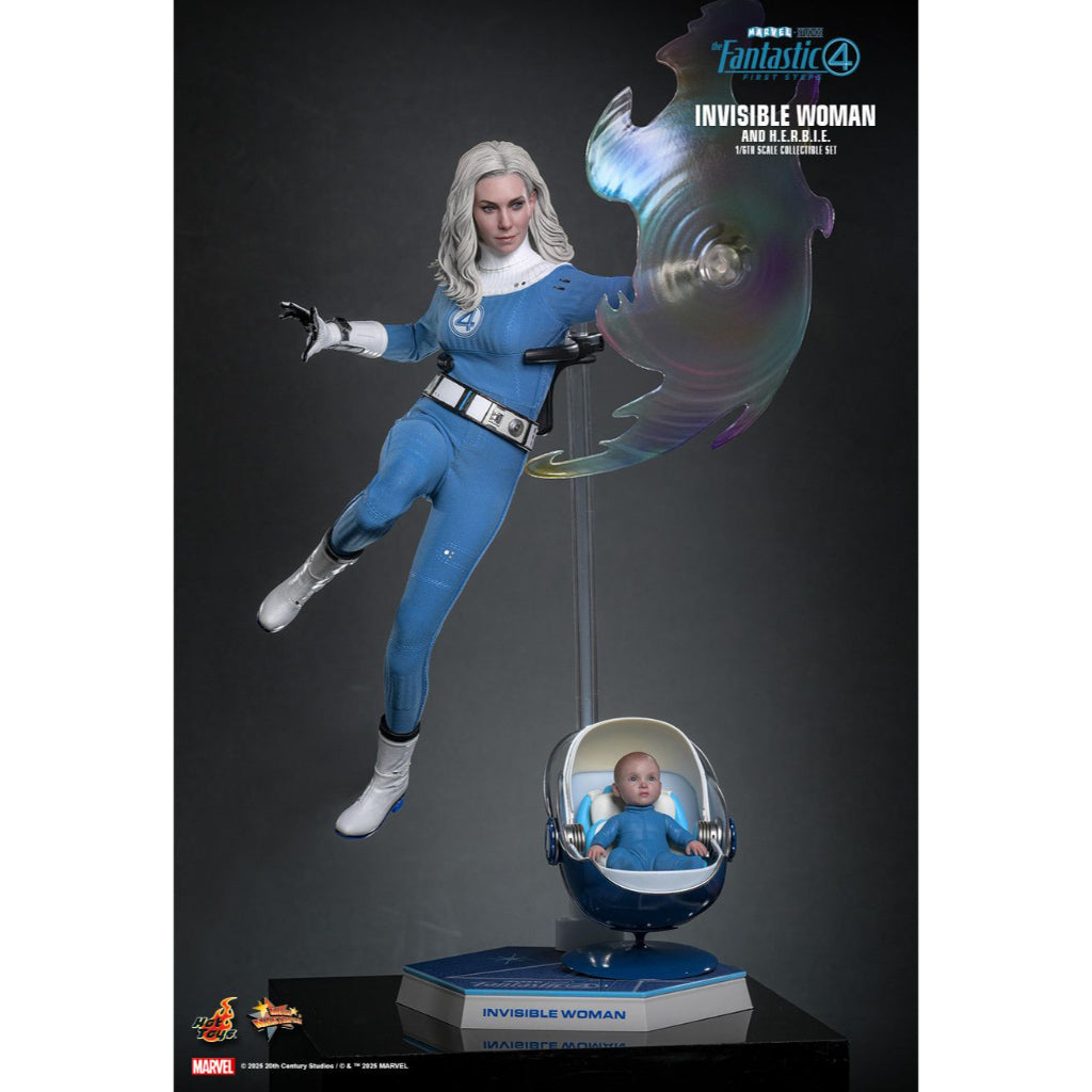MMS824 - The Fantastic Four: First Steps - 1/6th Scale Invisible Woman and H.E.R.B.I.E. Collectible Set