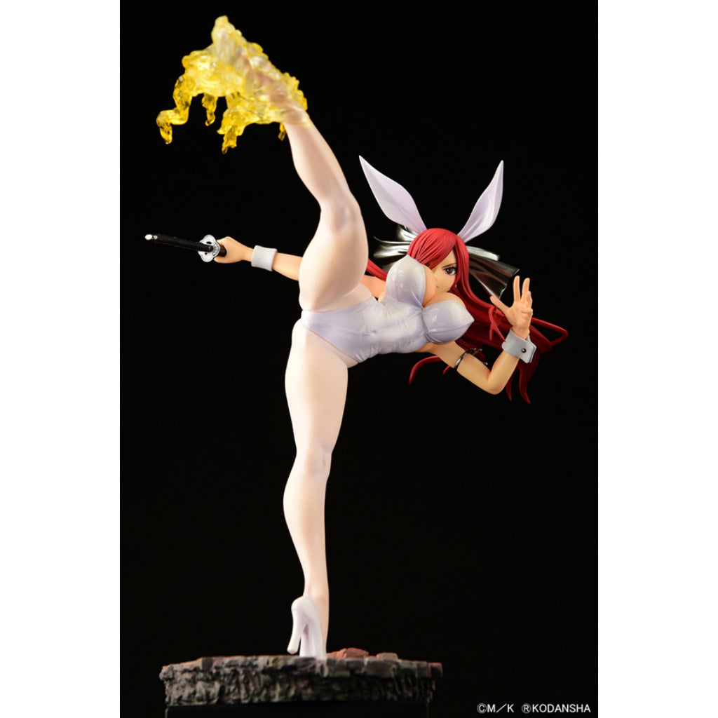 Fairy Tail - Erza Scarlet High Kick Ver. White Bunny Figurine