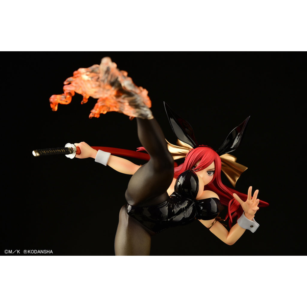 ORCATOYS Fairy Tail - Erza Scarlet High Kick Ver. Black Bunny Figurine