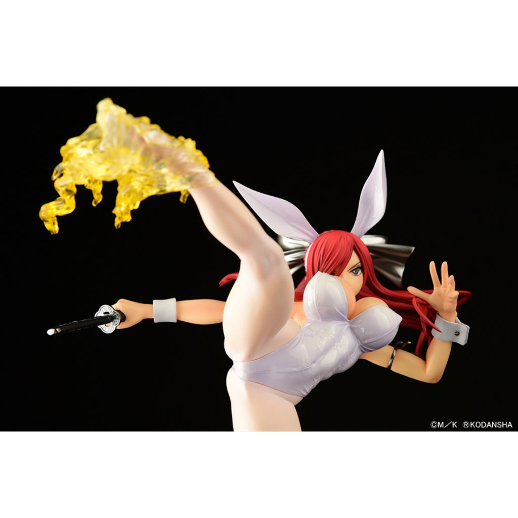 Fairy Tail - Erza Scarlet High Kick Ver. White Bunny Figurine