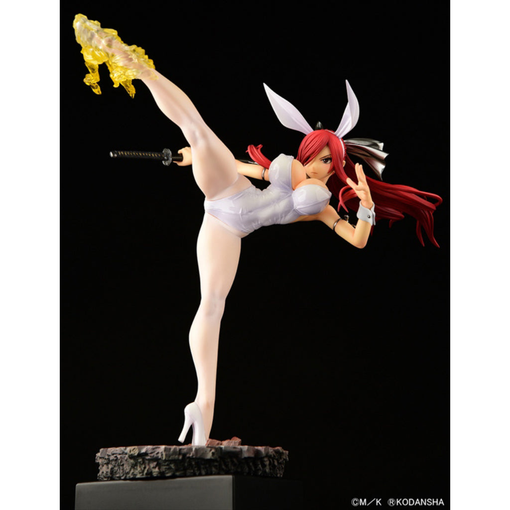 Fairy Tail - Erza Scarlet High Kick Ver. White Bunny Figurine
