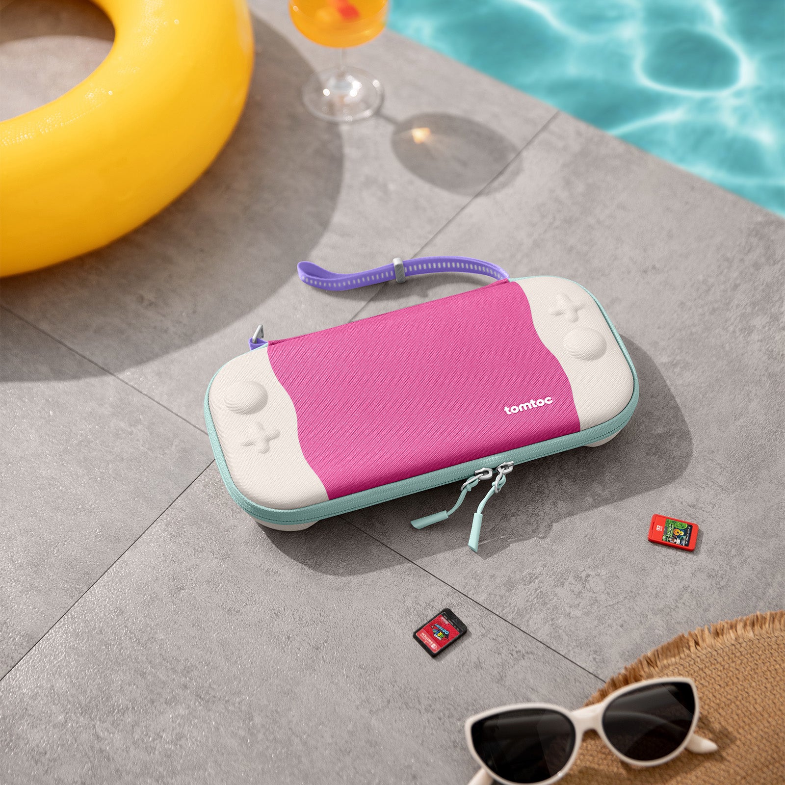 tomtoc FancyCase-G05 Nintendo Switch 2 Slim Case - Peach