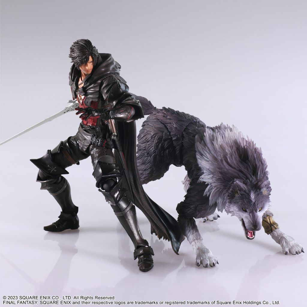 Square Enix Final Fantasy XVI Bring Arts Action Figure - Clive Rosfield & Torgal
