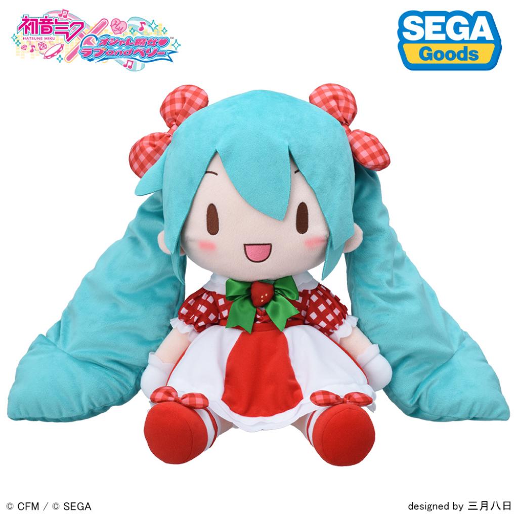 Hatsune Miku x Love and Berry Dress Up and Dance! Fuwa Puchi Plush - Lovely Strawberry (LL)