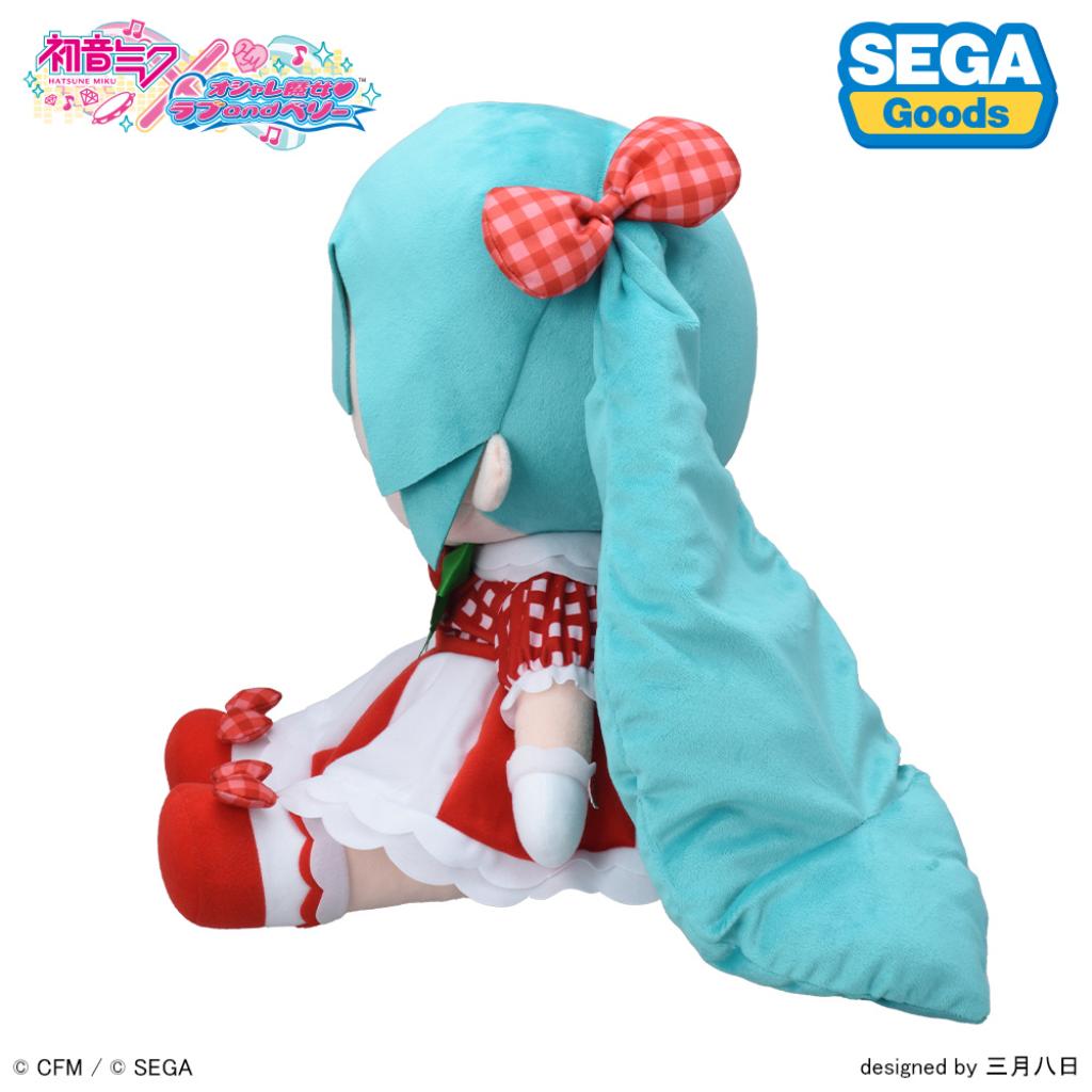 Hatsune Miku x Love and Berry Dress Up and Dance! Fuwa Puchi Plush - Lovely Strawberry (LL)