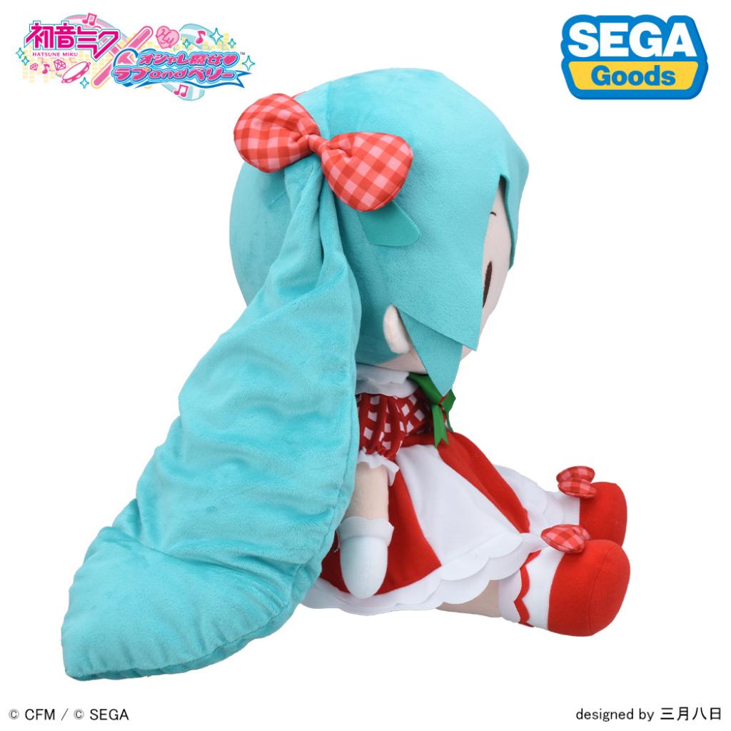 Hatsune Miku x Love and Berry Dress Up and Dance! Fuwa Puchi Plush - Lovely Strawberry (LL)