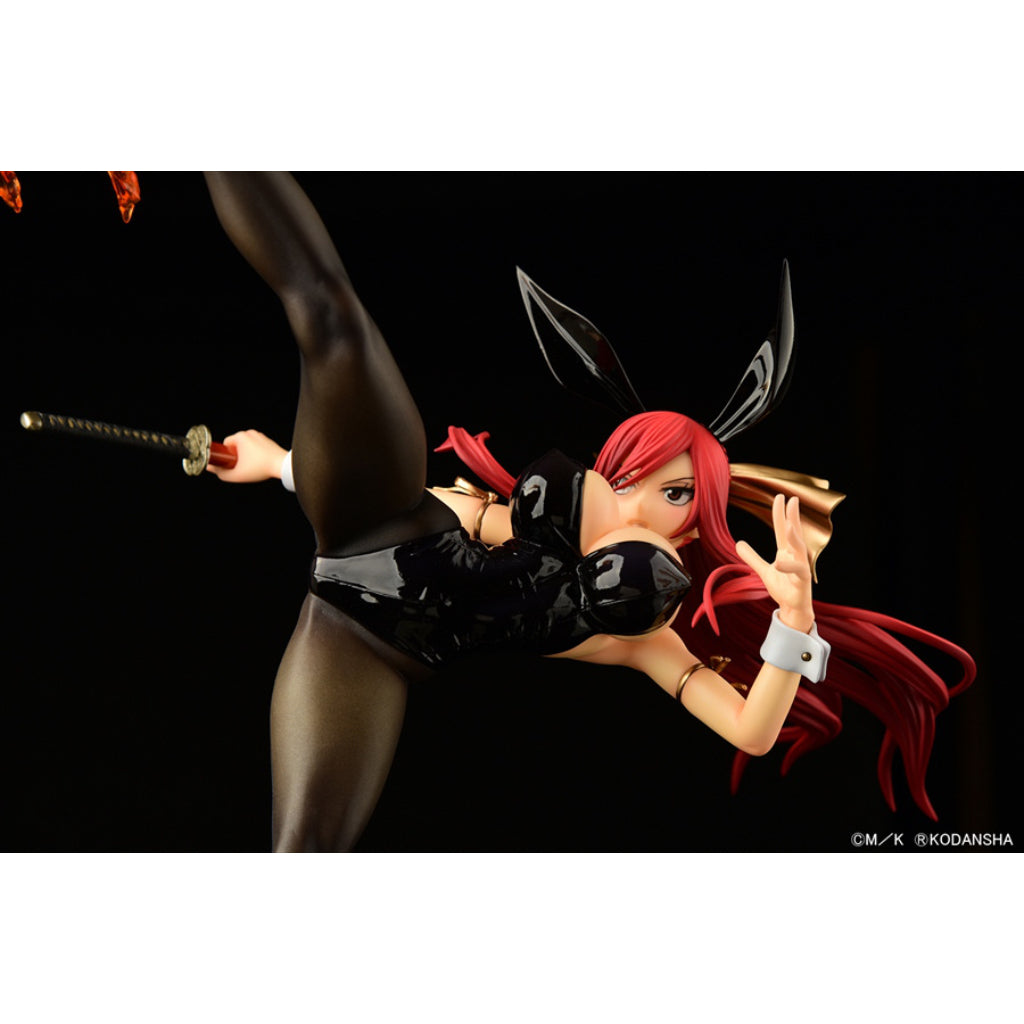 ORCATOYS Fairy Tail - Erza Scarlet High Kick Ver. Black Bunny Figurine