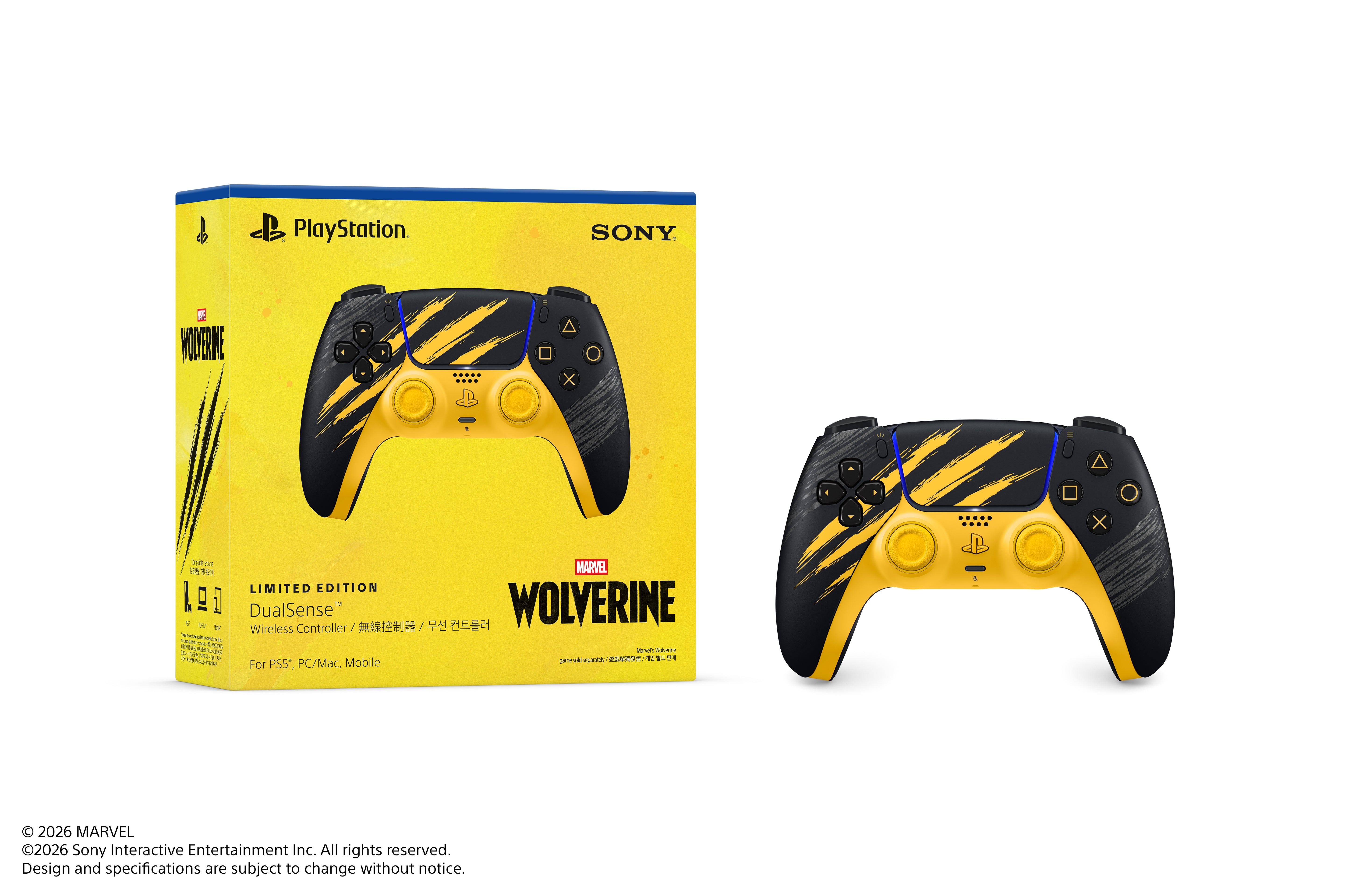DualSense Wireless Controller - Marvel Wolverine (A)