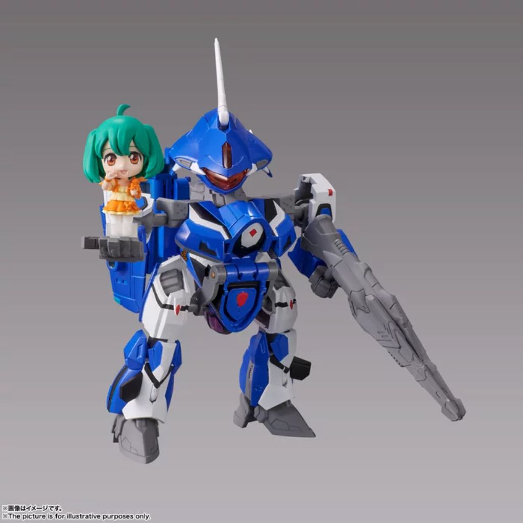 Bandai Tiny Session Vf-25G Messiah Valkyrie (Michael Use) With Ranka Macross