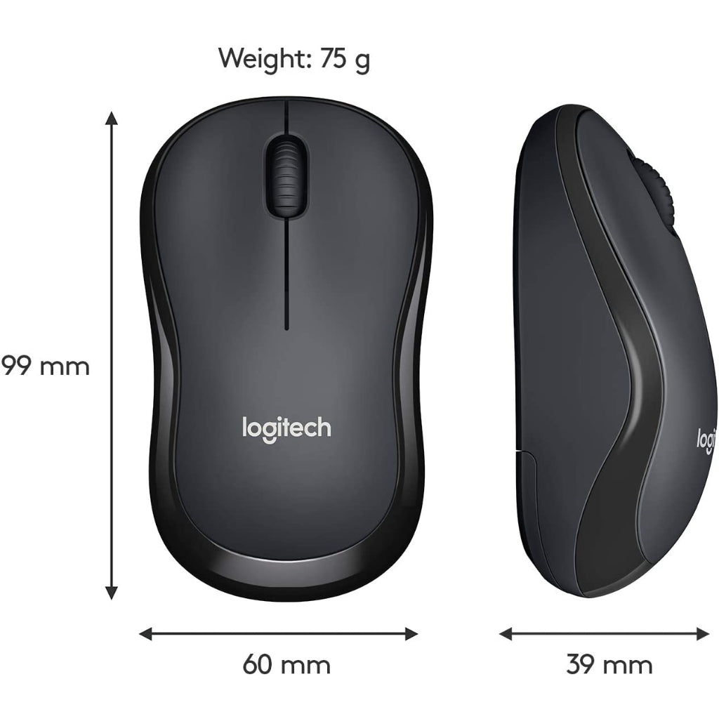 Logitech M221 Charcoal Silent Wireless Mouse