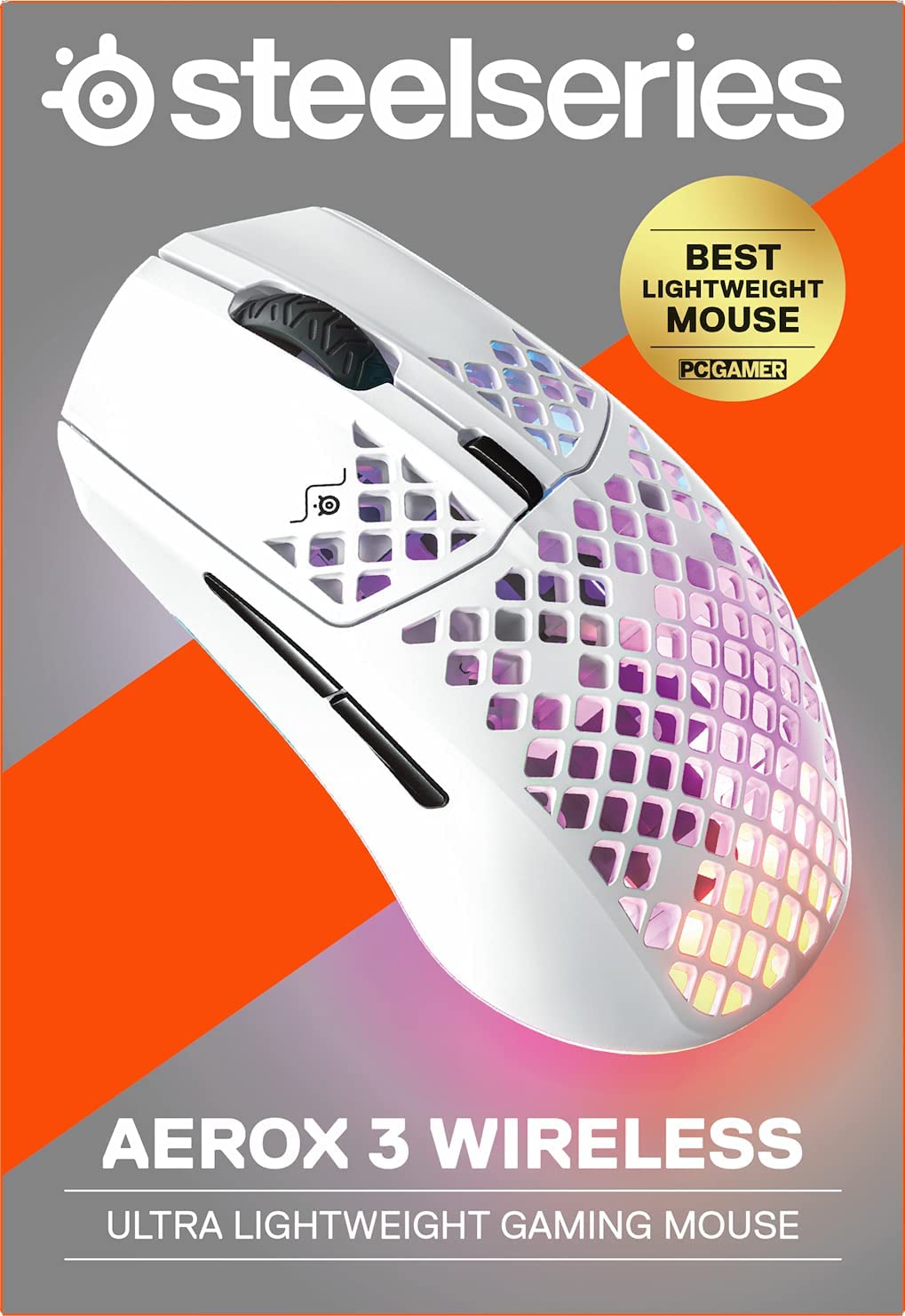 SteelSeries Aerox 3 Wireless Ultra Lightweight Gaming Mouse - Snow