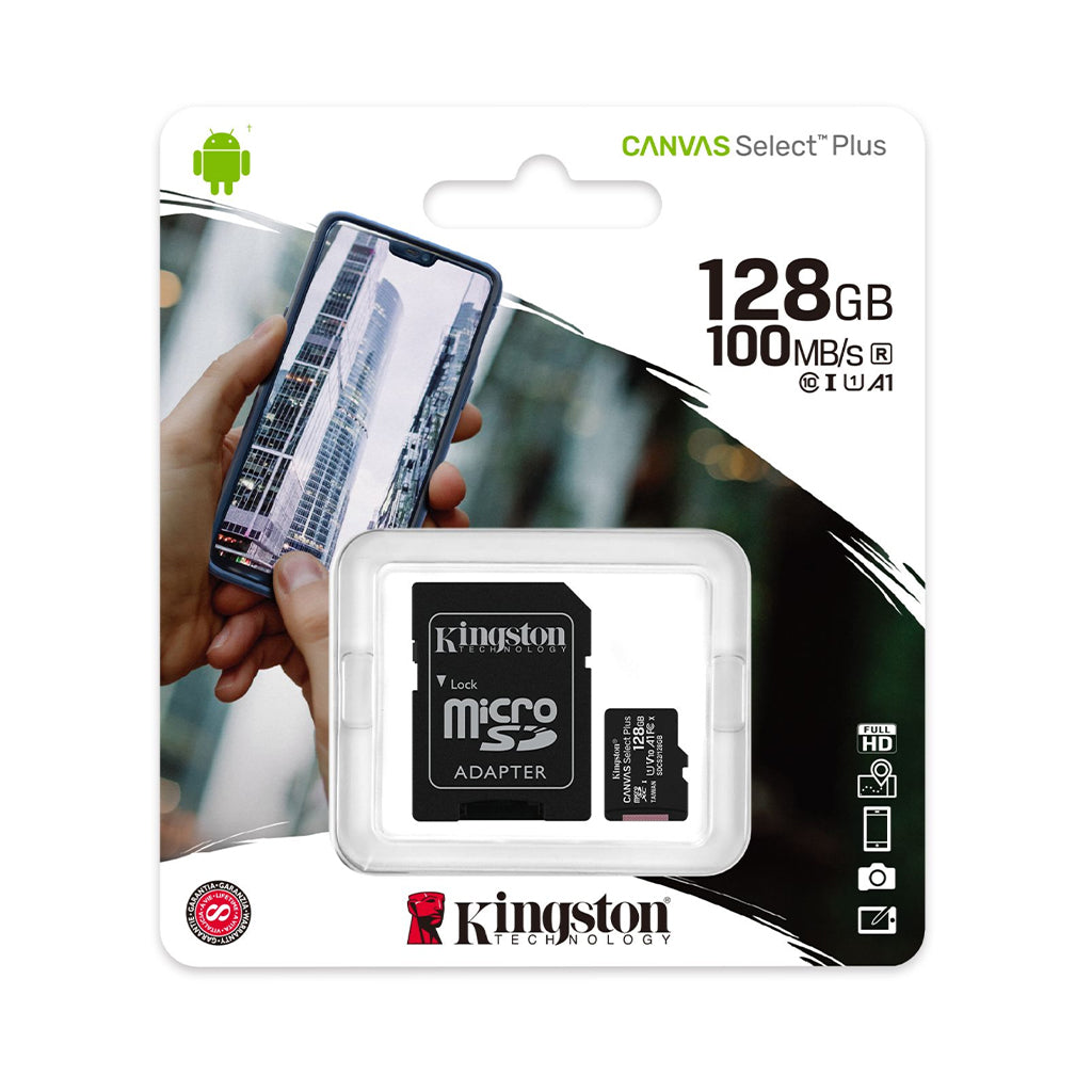 Kingston Canvas Select Plus microSD 128GB 100mb/s