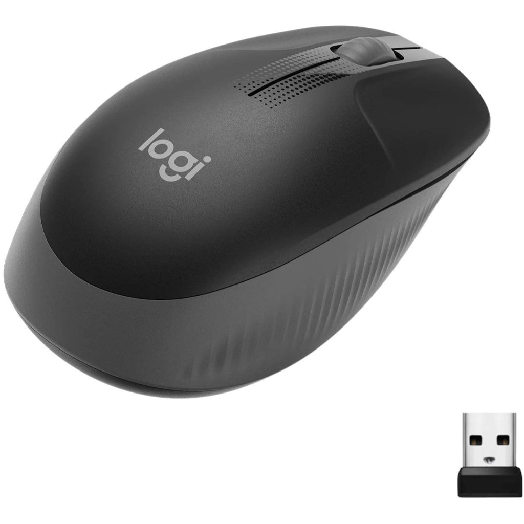 Logitech M190 Charcoal Full Size Wireless Mouse
