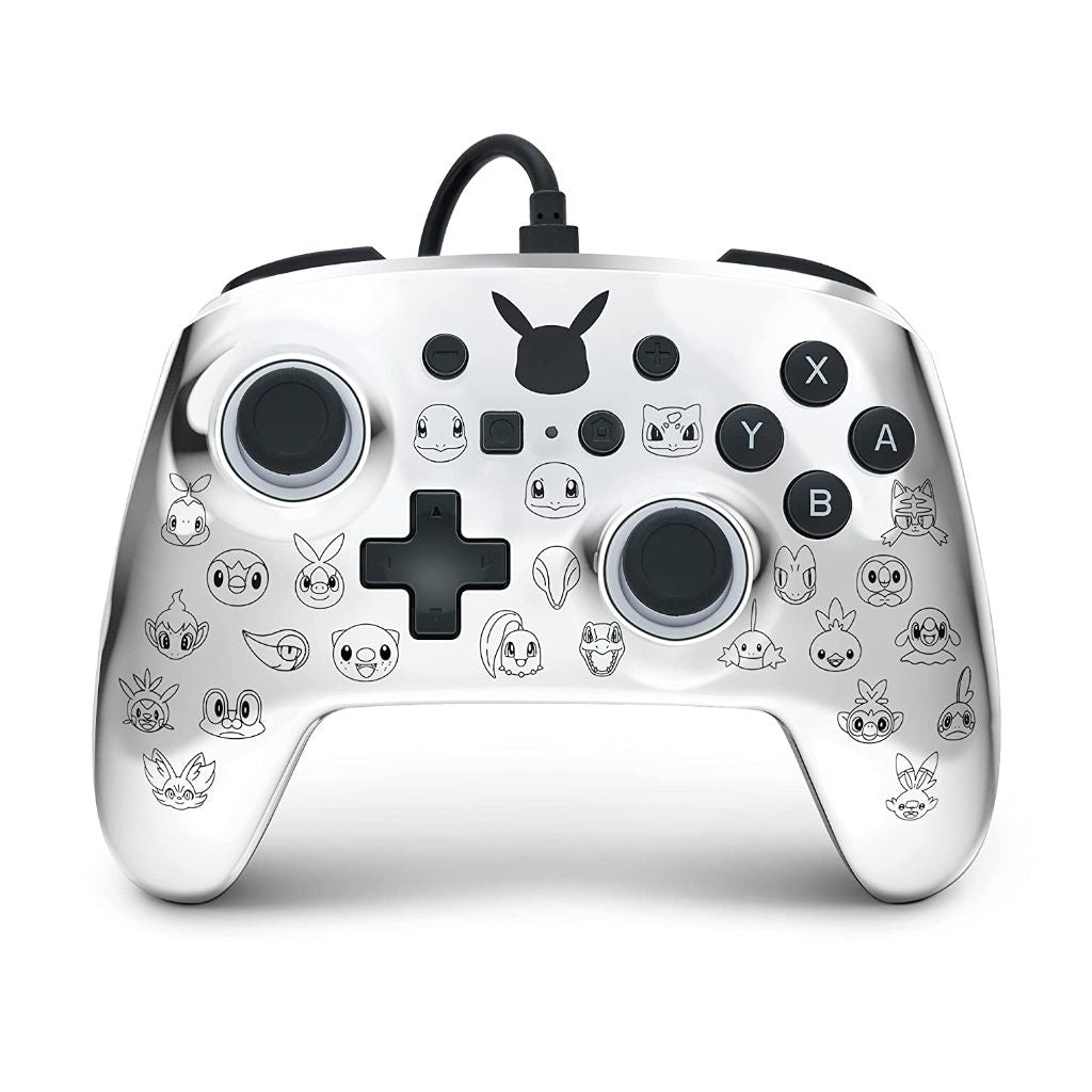 PowerA NSW Enhanced Wired Controller - Pikachu Black & Silver