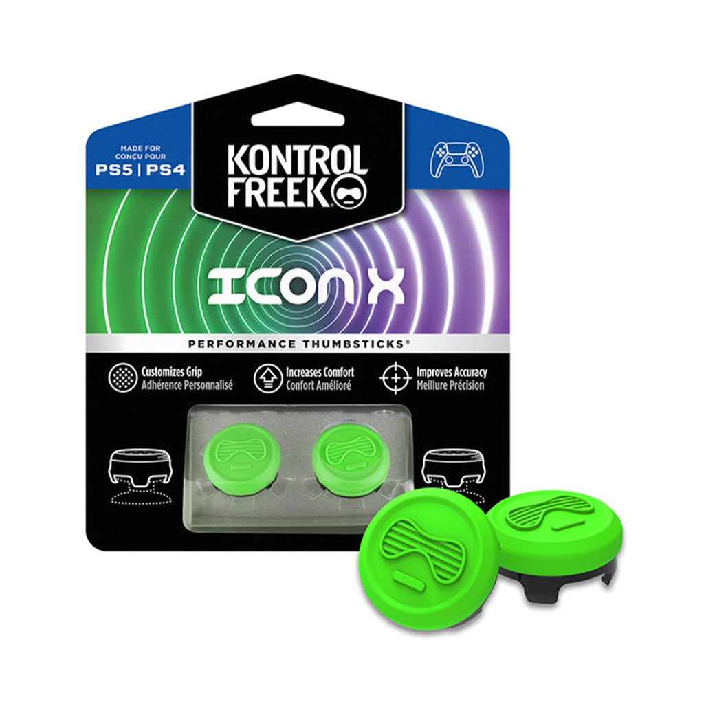 KontrolFreek PS5/PS4 Performance Thumbsticks Icon X Green