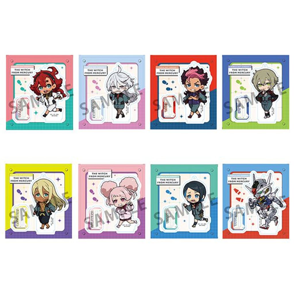 Tokotoko Acrylic Stand Mobile Suit Gundam - The Witch From Mercury (Box Of 8)