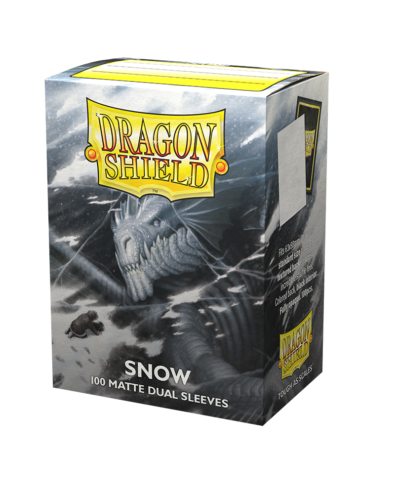 Dragon Shield Matte Dual Sleeve 100CT - Snow (Standard Size)