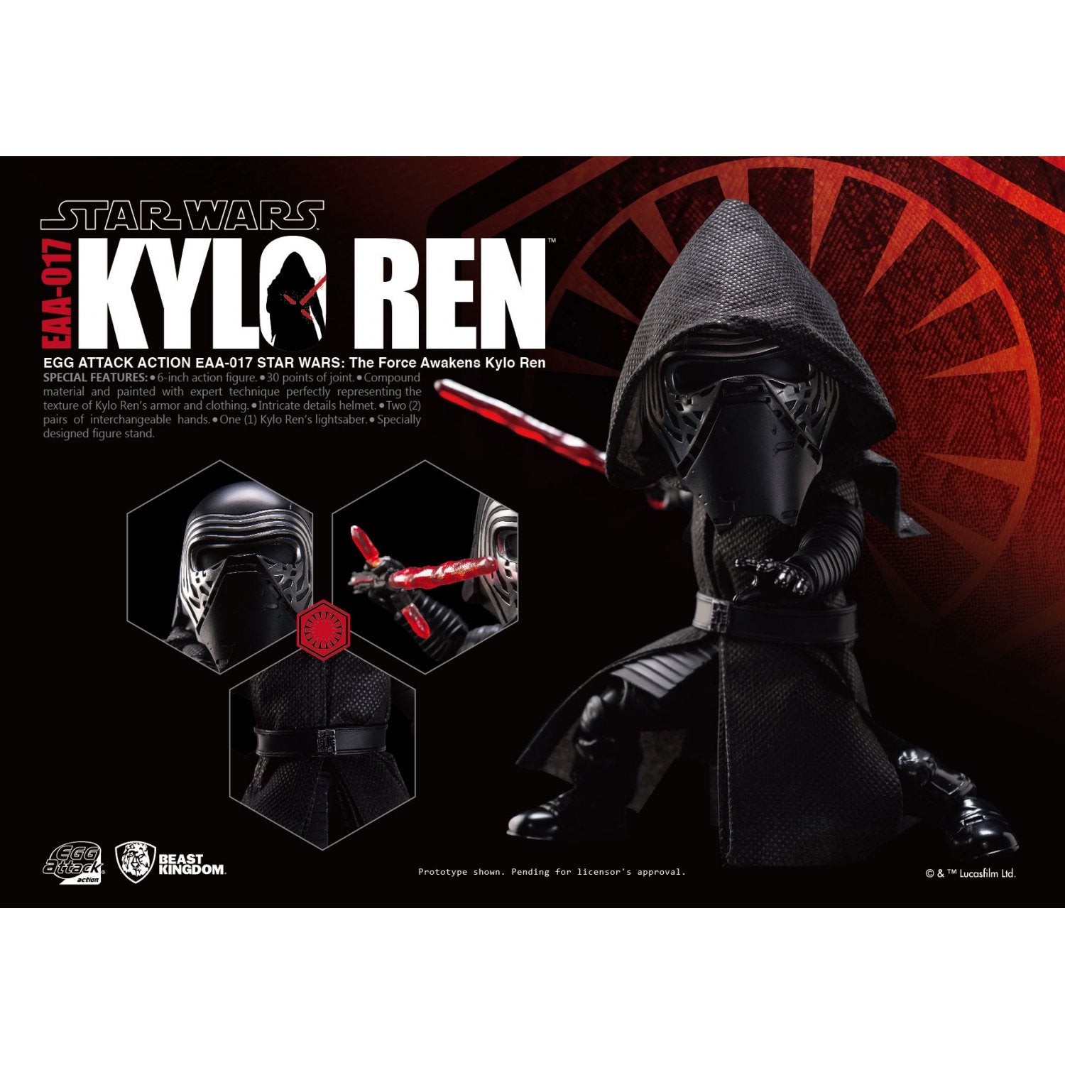 BK EAA-017 Kylo Ren Egg Attack Star Wars TFA