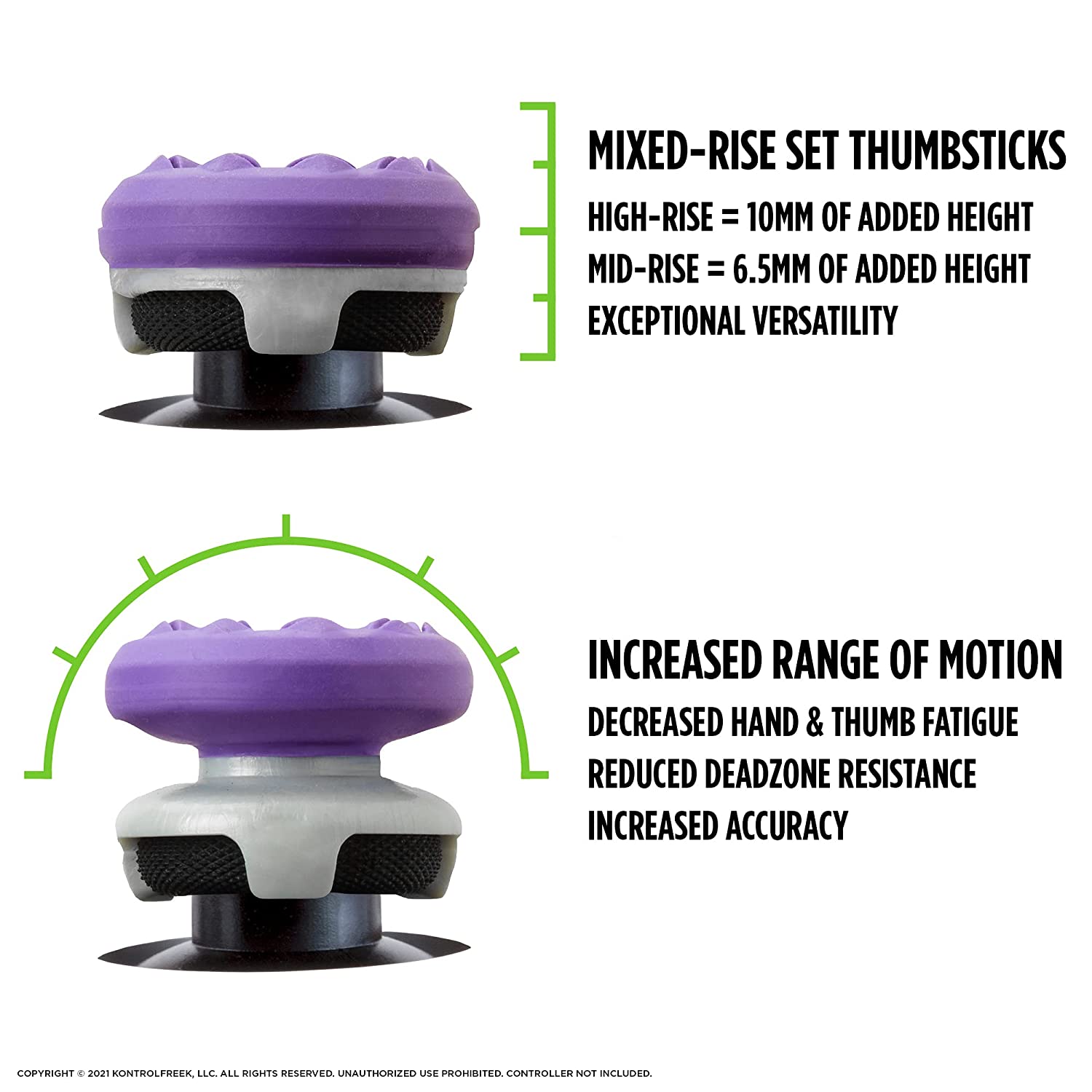 KontrolFreek PS5 Performance Galaxy Kit (Grip + Thumbsticks) Purple