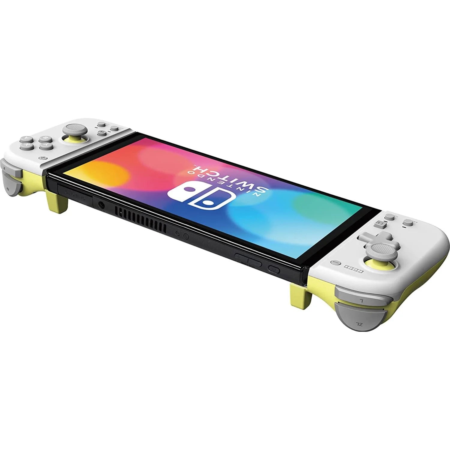 HORI Split Pad Compact for Nintendo Switch/OLED (Light Gray & Yellow) (NSW-373)