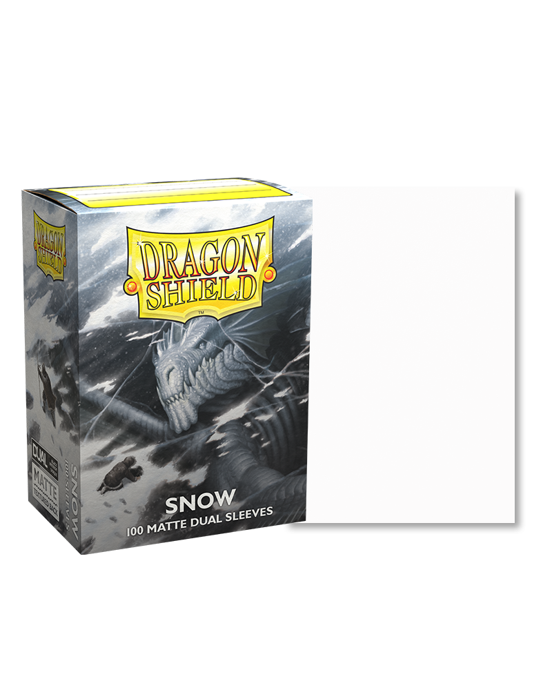 Dragon Shield Matte Dual Sleeve 100CT - Snow (Standard Size)