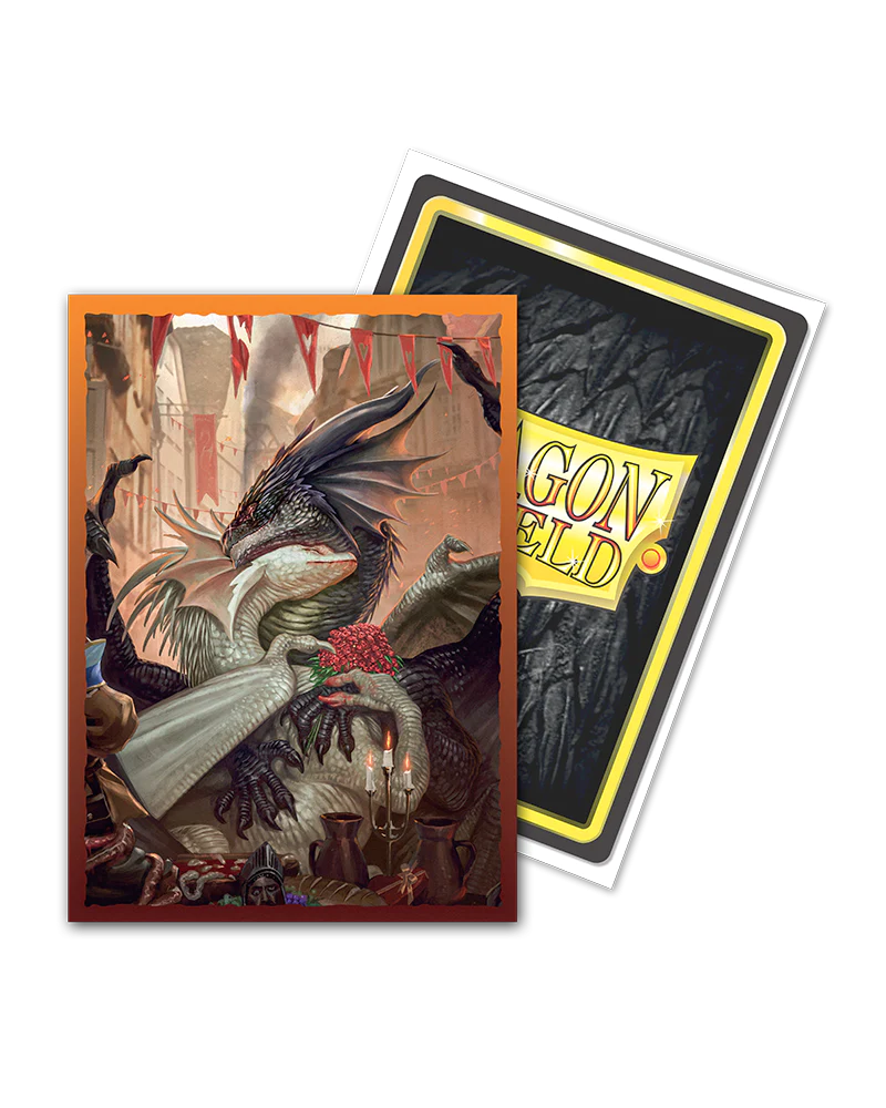 Dragon Shield Art Brushed Sleeves 100CT - Valentine Dragons (Standard Size)