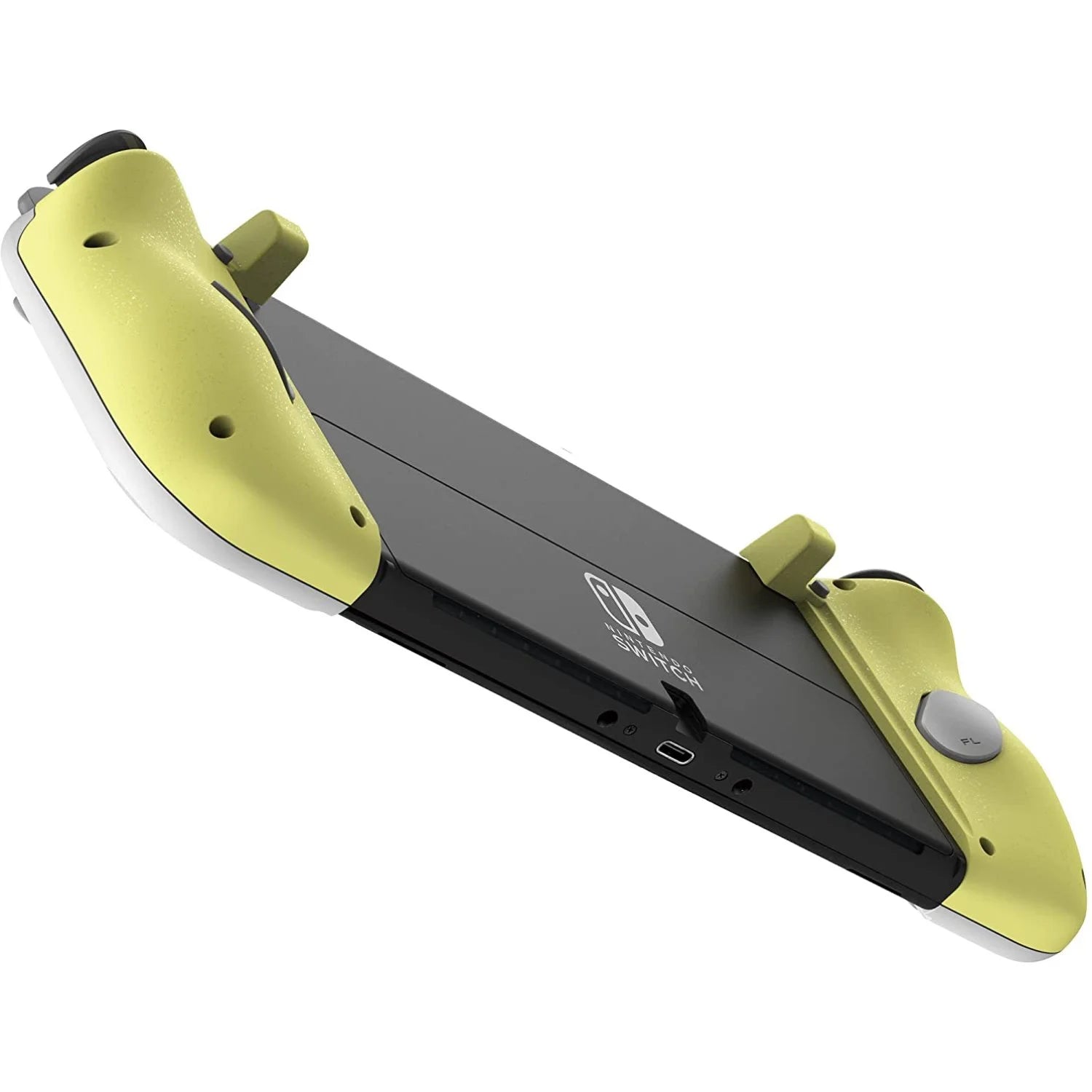 HORI Split Pad Compact for Nintendo Switch/OLED (Light Gray & Yellow) (NSW-373)
