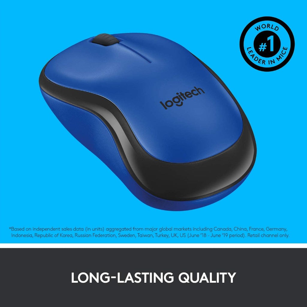 Logitech M221 Blue Silent Wireless Mouse