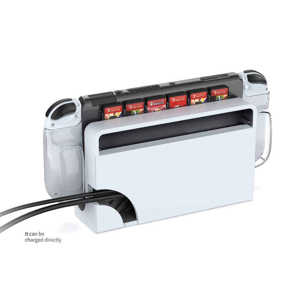 DOBE NSW OLED Transparent Protective Case w/ 6 Storage Case (TNS-1190)