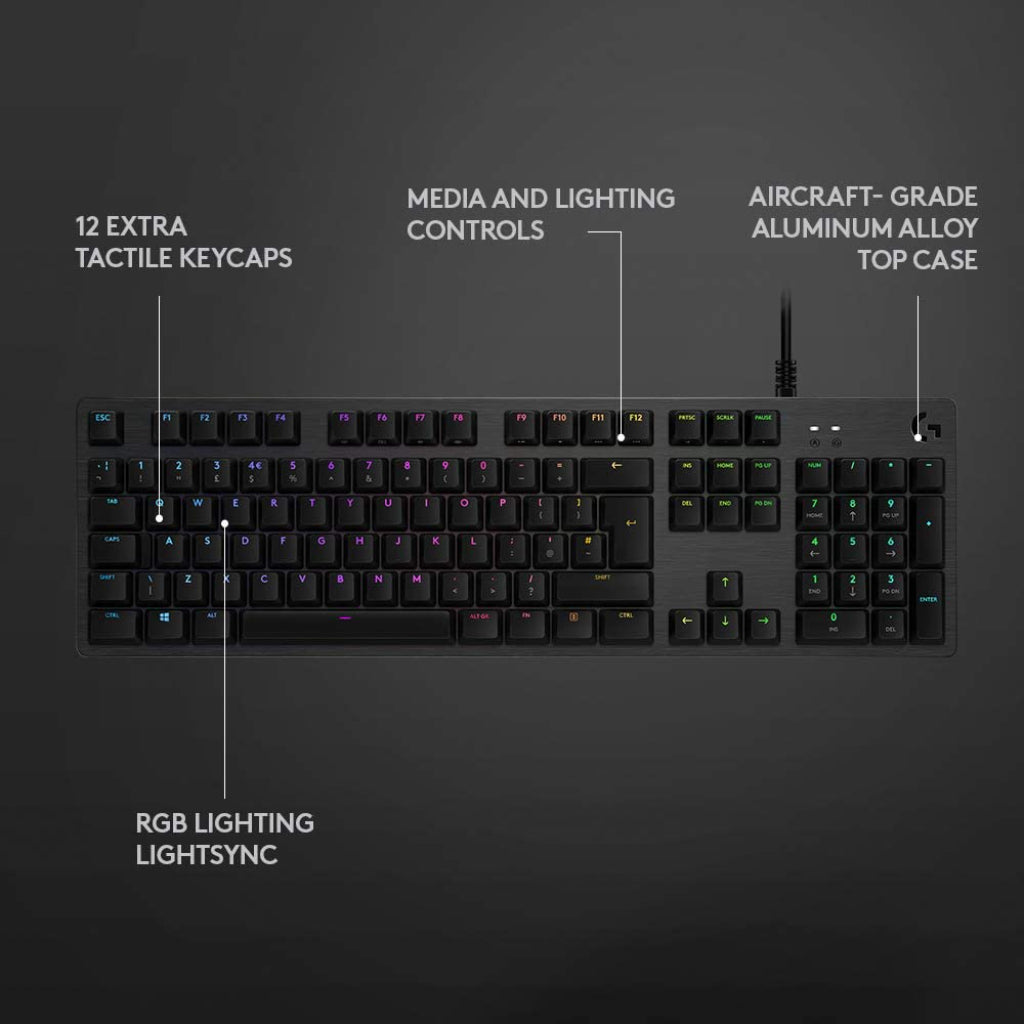 Logitech G512 Carbon RGB Mechanical Gaming Keyboard (Clicky)