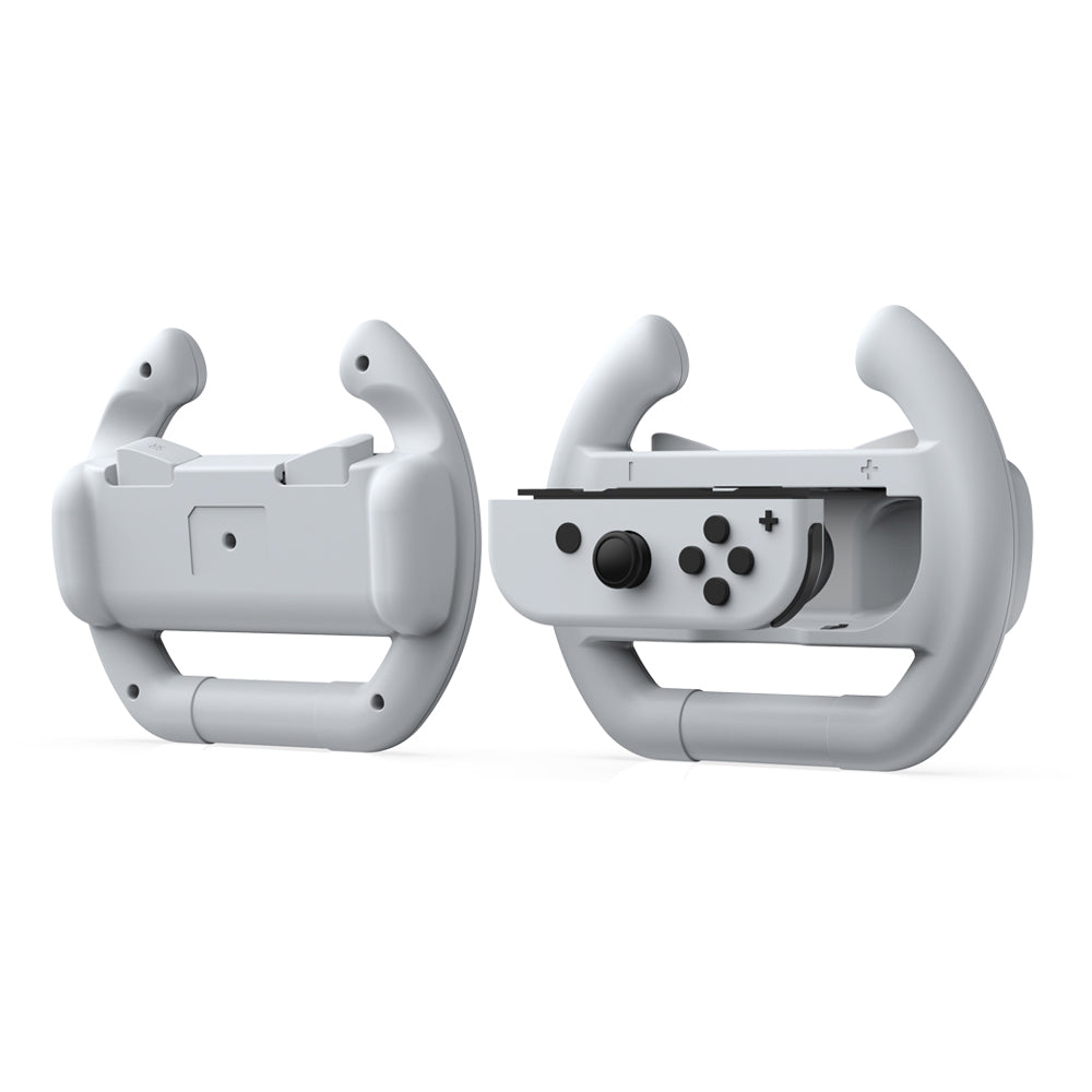 DOBE NSW/NSW OLED Joy-con Controller Racing Wheel White