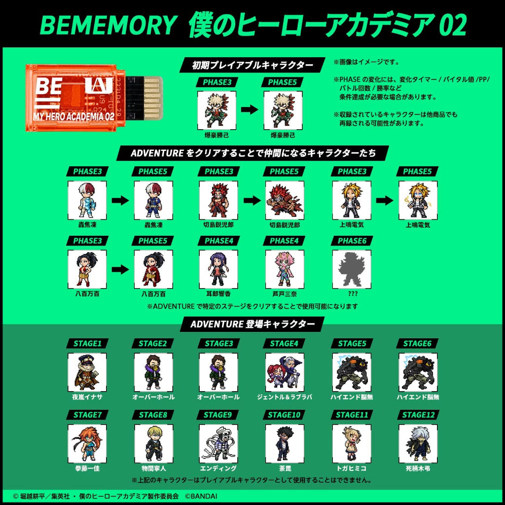Bandai Vital Bracelet BE Memory My Hero Academia Vol. 02