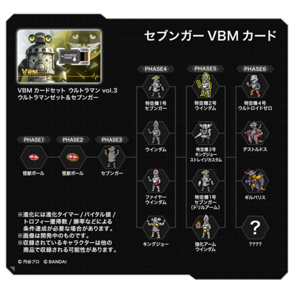 Bandai VBMcard Set Ultraman Vol.3 Ultraman Z & Sevenger